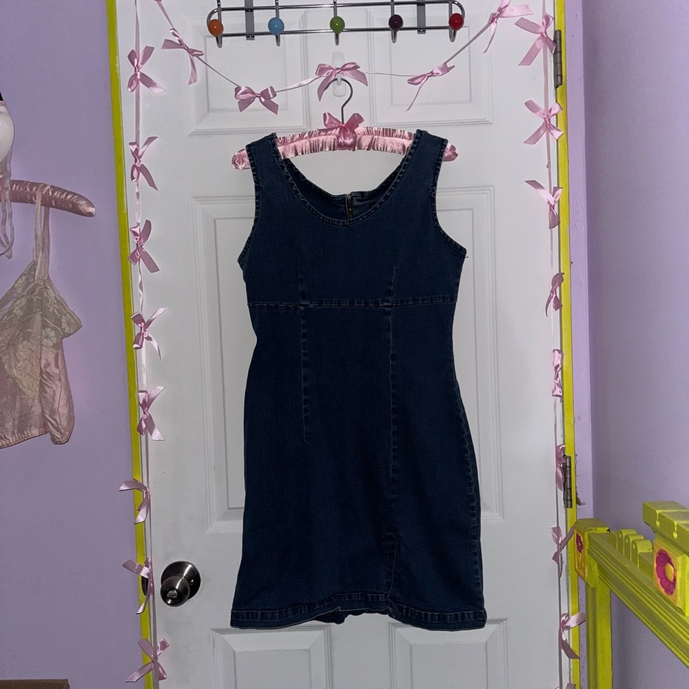 Denim mini dress
